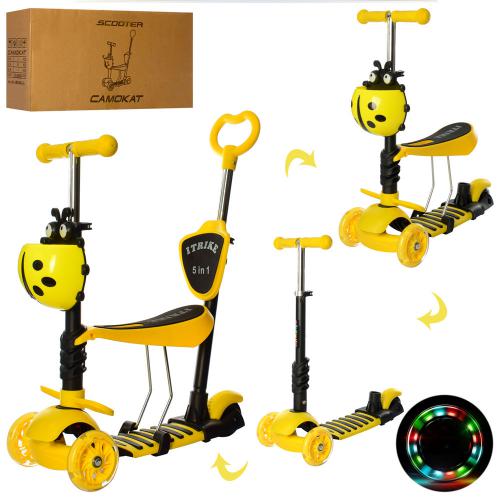 Самокат 5в1 iTrike Maxi JR 3-026-Y (yellow) Самокат 5в1 iTrike Maxi JR 3-026-Y (yellow)